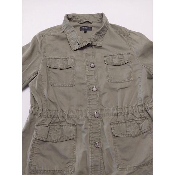 Talbots Jacket Womens Large Olive Green Pockets Utility Everyday Norm Casual - Picture 1 of 16